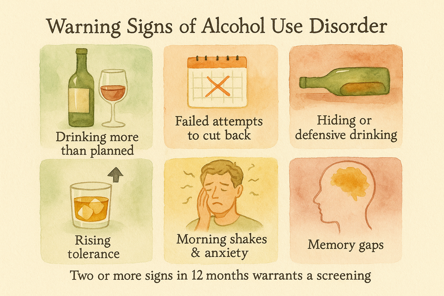 warning signs, watercolor