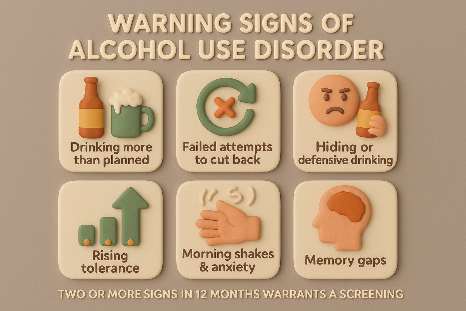 warning signs, 3D clay